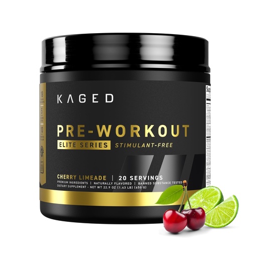 [BRSROFIPCEMGEYA7] Kaged Pre Workout Elite Stim Free Powder | Cherry Limeade | Creatine, Beta Alanine, L-Citrulline | No Caffeine | 20 Servings