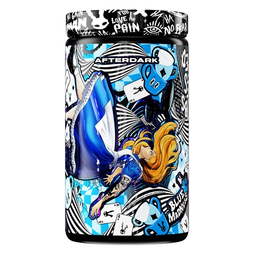 [BRSRABQYA4AWK2A2] AFTERDARK INHUMAN Void Pre-Workout Powder, Enhanced Mind-Muscle Connection, Sustained Energy, Potent Nootropic Blend, Vegan, Gluten-Free, Soy-Free, 400mg Caffeine, No Crash, Blue Madness