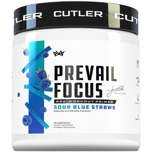 [BRSWYZYOB4BAA2D5] Prevail Pre Workout Powder with Nootropics: Best Pre Workout for Men and Women, Cutting Edge Energy and Focus Supplement with L Citrulline, Alpha GPC, L Tyrosine | Sour Blue Razz, 40 Scoops