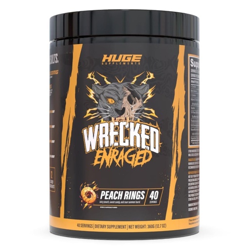 [BRSREAT3C4OQIDL2] Wrecked Enraged High Stim Pre Workout - Extreme Hardcore Formula for Intense Energy, Laser Focus & Maximum Strength - Potent Stimulant Matrix - for Advanced Lifters, Not for Beginners (40 Servings)