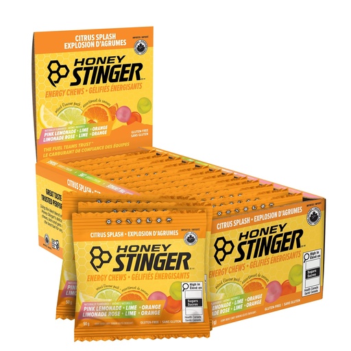 [BRSRAHQYPIIA4CI7] Honey Stinger Organic Citrus Splash Energy Chews, Gluten Free & Caffeine Free, for Exercise, Running and Performance, Sports Nutrition for Home & Gym, Pre and Mid Workout, 21.6 Ounces (Pack of 12)