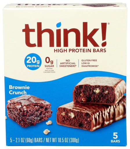 [BRSWKZQDCBYG2AI7] Glanbia Performance Thinkthin High Protein Bars, Brownie Crunch, 5 ct