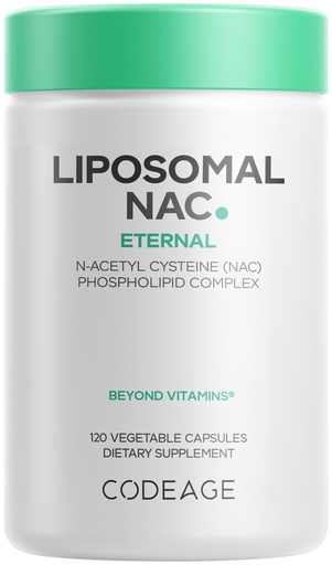 [BRSREYYFOINWGAAZ] Codeage Liposomal NAC, N-Acetyl L-Cysteine, Free-Form, Vegan, 120 Capsules