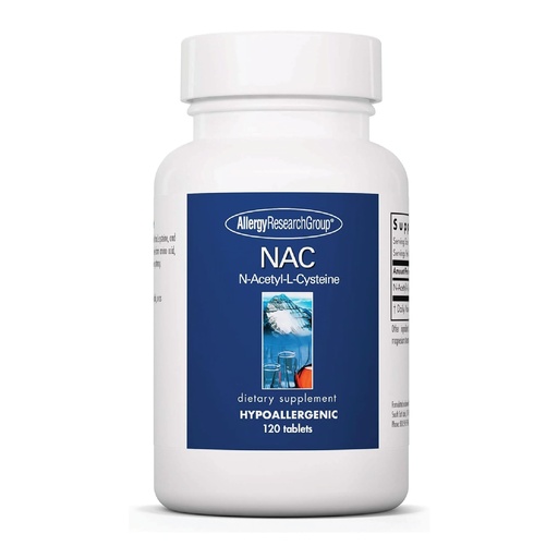 [BRSWIYQDAR7WAHD4] Allergy Research Group ARG NAC 500 mg - 1000 mg N-Acetyl L-Cysteine - Supports Immune System & Overall Health - Free Form Amino Acid - Hypoallergenic - 60 Servings - 120 Tablets