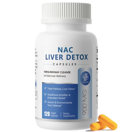 [BRSREALYBV6QAALU] NAC Supplement 900 mg – Liver Cleanse Detox & Repair, Antioxidant & Cellular Health, Alcohol Defense Support – N-Acetyl Cysteine Capsules with Milk Thistle, Turmeric, Dandelion & Artichoke – 120 Count