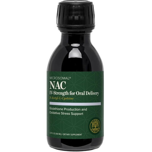 [BRSRGYATCUCB6A3P] Global Healing Pure Liquid Microsomal NAC Supplement N-Acetyl-Cysteine 650mg for Glutathione Production, Liver Support & Detox, Antioxidant & Immunity, NAC 600mg Alternative, Liquid Drops (3.4 Oz)