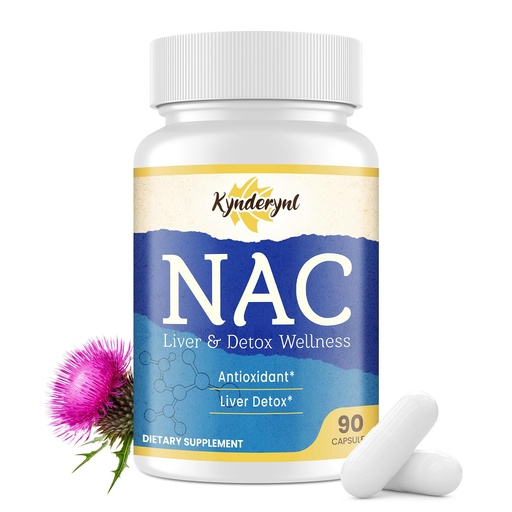 [BRSREFA2CAGRE3DF] NAC Supplement N-Acetyl Cysteine | High Dose NAC 1000mg for Liver Focused | N-Acetyl-L-Cysteine with Milk Thistle & Glutathione | NAC Capsules 90-Count Vegan
