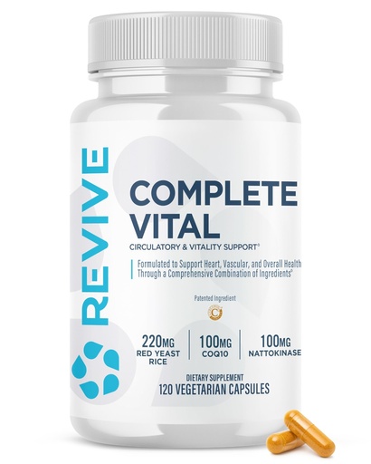 [BRSRAYYTDEMWG3I4] Revive MD Supplements & Support, Complete Vital (120 Vegetarian Capsules) - NAC & CoQ10 Supplement Supports Health, & Antioxidant Activity (30 Servings)
