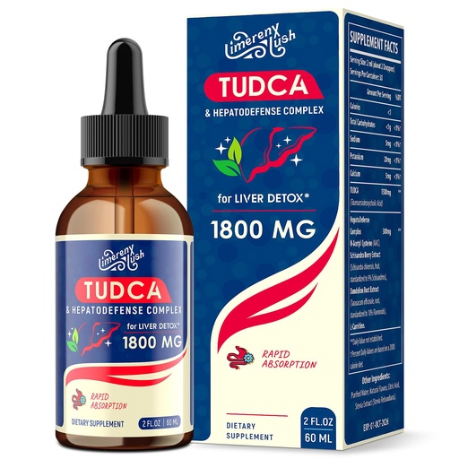 [BRSRE2Q7AQFGYDTB] TUDCA Liver Support Drops 1800mg - Powerful Liver Supplement with Bile Salts, NAC, Schisandra and Dandelion, Liver Detox & Repair - Fast-Absorbing, Sugar-Free, Alcohol-Free – 2 Fl.Oz