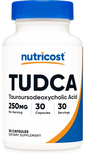 [BRSWKH32CUAR4YLH] Nutricost Tudca 250mg, 30 Capsules (Tauroursodeoxycholic Acid) - Gluten Free, Non-GMO