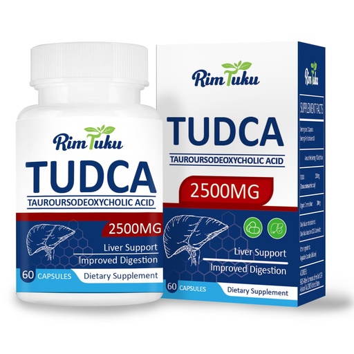 [BRSREGDRPINAEAYV] 2500MG TUDCA Supplement - Bile Salts Liver Detox & Cleanse and Gallbladder Clease Health Formula Live Supplement 60 Capsules