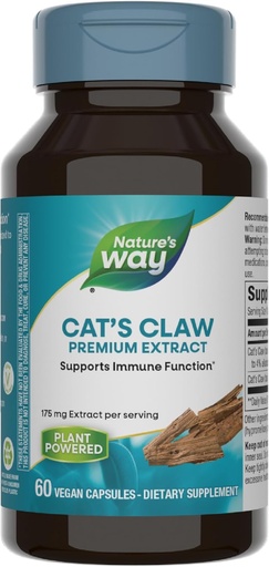 [BRSWIYQYCYCAOED4] Nature's Way Standardized Cat's Claw Extract, 175 mg per serving, 60 Capsules