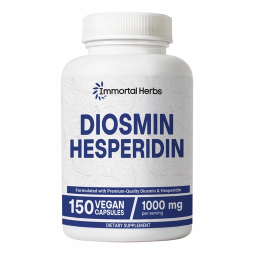 [BRSREZILOIFQYYA2] Diosmin Hesperidin 1000mg Complex, 150 Capsules, Citrus Bioflavonoids Rich Fruit Extract, 100% Vegetarian, Non-GMO & Gluten Free Diosmin Supplement with Max Strength