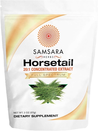 [BRSWK2QCOMOAKFLI] Samsara Herbs Horsetail Powder (2oz/57g) - 20:1 Extracto concentrado