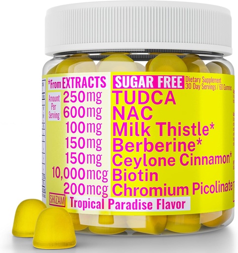 [BRSROGTYOZ6AKETU] Gummies gratis de azúcar Gummies con cromo Picolinate TUDCA NAC Ceilán orgánico de la leche de la leche de la leche bereberina ¦ Capsules Powder Suplementos Alt ← Bile Salts N-Acetyl-L-Cysteine Biotin N-Acetylcysteine