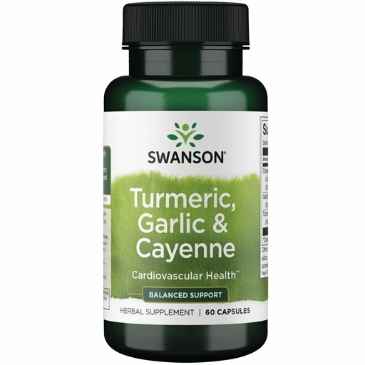 [BRSWIFATBYHWI23K] Swanson Full Spectrum Turmeric Garlic & Cayenne 60 Capsules