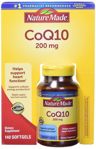 [BRSWYZA2AQFQ4GTX] Nature Made CoQ10, Softgels Helps Supports Heart Function & Cellular Energy Production, Unflavored, 200 mg, 140 Count