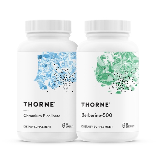 [BRSROATRAFYA2D37] THORNE - Metabolic Support Bundle: Berberine and Chromium Picolinate for Balanced Wellness - 30 Servings