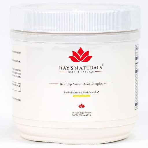 [BRSROYAYAAPWM3T2] Hay's Naturals BuildUp - Advanced Amino Acid Complex | BCAA Powder with All Essential Amino Acids for Lean Muscle Growth, Enhanced Strength & Recovery | 30 Servings |Natural Lemon Flavoring