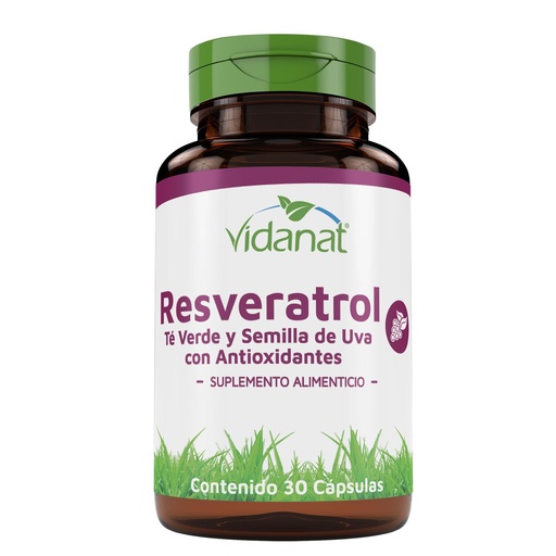 [BRSWGHT5A4PWKF3L] Vidanat Resveratrol 300 mg – Antioxidant Supplement for Heart Health, Anti-Aging, and Immune Support – 30 Capsules (Pack of 1) Green Tea and Grape Seed