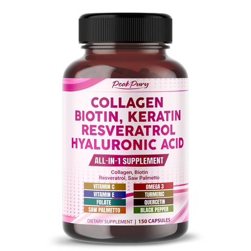 [BRSROCANBEIR6AIY] Collagen Biotin Resveratrol Saw Palmetto - Skin, Joint Health Support