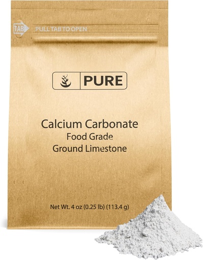 [BRSWGYIYDEOROHLP] Pure Original Ingredients Calcium Carbonate (4 oz) Dietary Supplement, Food Preservative, Acid Neutralizer