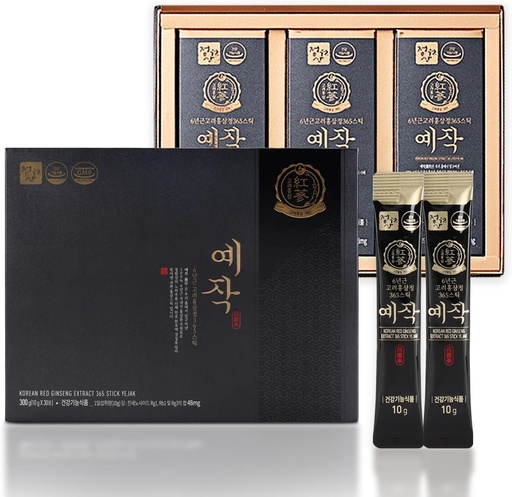 [BRSROCA5BADWMGT4] Premium Yejak 6-Year Korean Red Ginseng Extract | 30 Sticks | Vegan | 48mg Ginsenosides per Stick | Energy, Focus, Fatigue, Immune Support | Daily Vitality Supplement for Men & Women