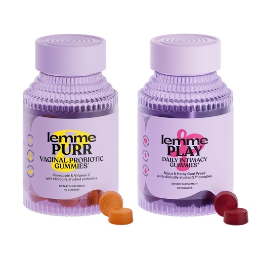 [BRSREAI5AAOWKF3P] Lemme Purr & Play Bundle - Daily Intimacy Gummies and Vaginal Probiotic Gummies for Women (60ct Each)