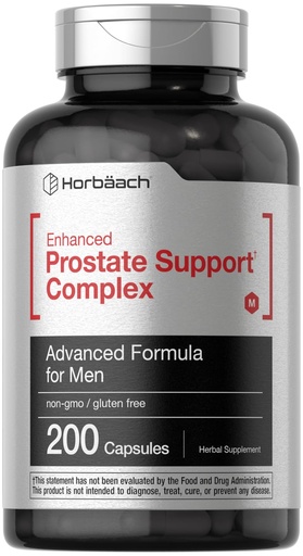 [BRSWGAIRO4CB63D2] Horbaach Prostate Supplement for Men | 200 Capsules | Advanced Complex with Saw Palmetto, Pygeum, Stinging Nettle | Non-GMO and Gluten Free