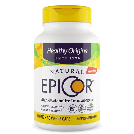 [BRSWIYQ3C4GWCCI3] Healthy Origins EpiCor 500 mg, 30 Veggie Capsules - Featuring Clinically Studied Dried Yeast Fermentate - Supports Immune Function, Seasonal Wellness & Healthy Respiratory Health - 1 Month Supply