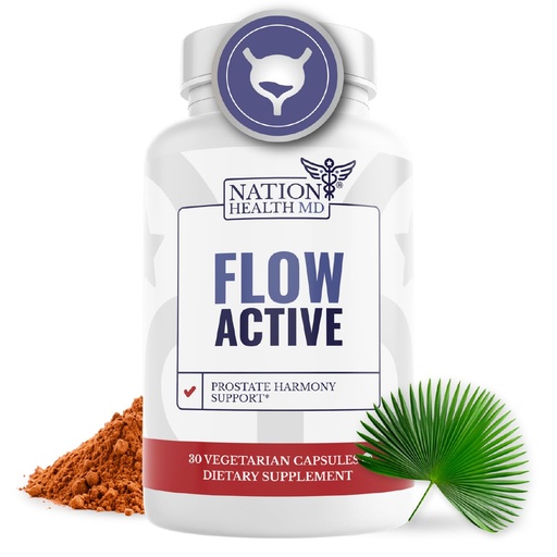 [BRSREHT3O56BYCD7] Flow Active | Prostate Health Supplements for Men | Advanced Prostate & Bladder Support, Saw Palmetto, Selenium & Pygeum. 30 Days Supply. 30 Capsules