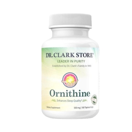 [BRSWGYI6BZ6B4YI4] Dr Clark Ornithine Dietary Supplement 500mg, 100 Tapioca Capsules, Pure Amino Acid Support for Natural Sleep Aid, Promotes Protein Metabolism, Cleansing and Detoxification, Non-GMO & Gluten Free
