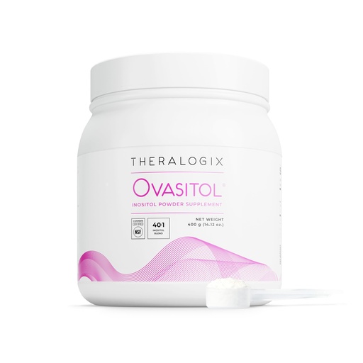 [BRSROBT7B4BGKE36] Theralogix Ovasitol Inositol Powder - 90-Day Supply - Myo-Inositol & D-Chiro Inositol for Hormone Balance & Ovarian Function Support* - NSF Certified - 400 g (180 Servings)