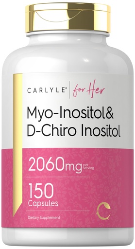 [BRSW2FTRCMFBEAL3] Carlyle Myo-Inositol & D-Chiro Inositol Supplement for Women | 2060mg | 150 Capsules | Non-GMO, Gluten Free Complex