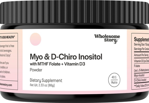 [BRSRMGQKBMPW2HLP] Inositol Supplement Powder with MTHF Folate + Vitamin D3 | Myo-Inositol & D-Chiro Inositol | Hormonal Balance & Healthy Ovarian Support | Vitamin B8 | Alternative to Inositol Capsules | 30 Servings