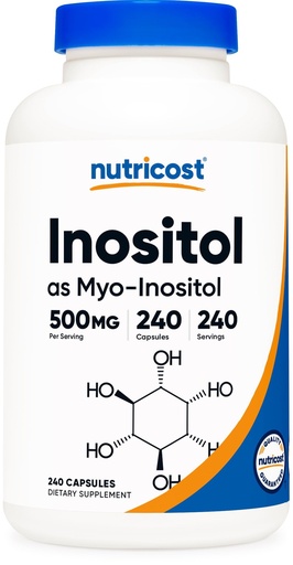 [BRSWYBT7CANGMCTD] Nutricost Inositol Capsules 500mg, 240 Capsules - Veggie Capsules, Non-GMO, Gluten Free (Myo-Inositol)