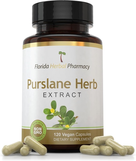 [BRSW2FDRC4OWO33F] Florida Herbal Pharmacy, Purslane Herb Extract Supplement Capsules