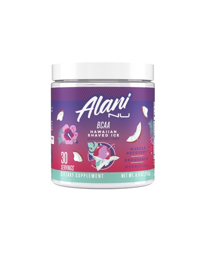 [BRSWYCABOB6BOFA4] Alani Nu BCAA Hawaiian Shaved Ice | Branch Chain Essential Amino Acids | 2:1:1 Formula | Supplement Powder | Muscle Recovery Vitamins for Post-Workout | 30 Servings