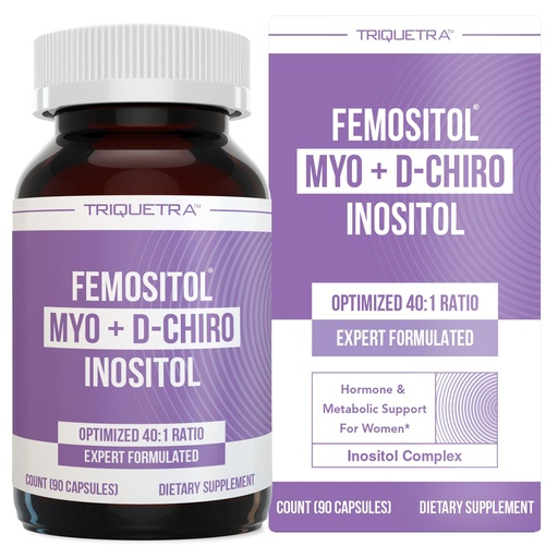 [BRSROBQNOYCAAHLF] Femositol® Myo-Inositol & D-Chiro Inositol Complex Supplement - Clinically Validated 40:1 Ratio (Vitamin B8)| Hormonal Balance & Healthy Ovarian Function Support (90 Capsules – 30 Servings)