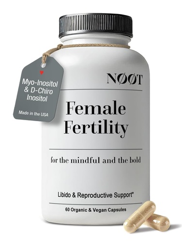 [BRSRABA5AF5GM3LG] NOOT Female Fertility – Conception for Her with Myo-Inositol, D-Chiro Inositol, Shatavari, Vitex & CoQ10, Natural Hormone Balance for Women and Future Moms, Vegan, 60 Capsules