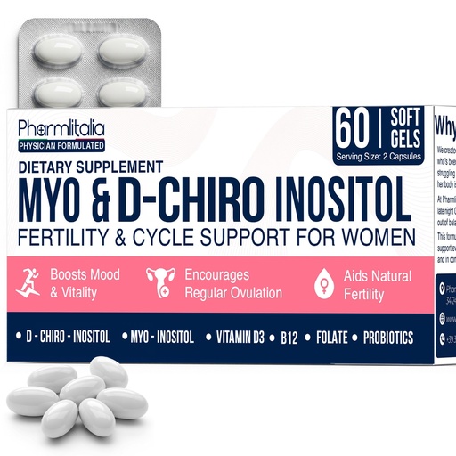 [BRSREAD6OUHWEAL7] Myo-Inositol & D-Chiro Inositol Supplement for Women | Hormone Balance & Healthy Ovarian Support | 40:1 Myo Inositol Blend with Folate, Vitamin D3, B12 & 20 Billion CFU Probiotics | 60 Capsules
