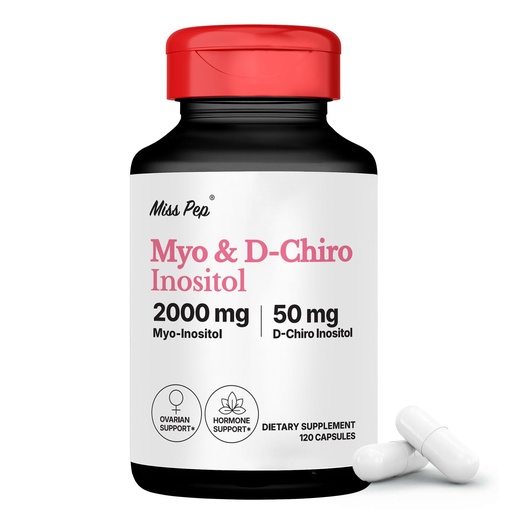 [BRSREGLQAQJRUYLV] Myo-Inositol & D-Chiro Inositol Supplement for Women - Hormonal Balance, Menstrual Support & Ovarian Health - Ideal 40:1 Ratio - 120 Capsules