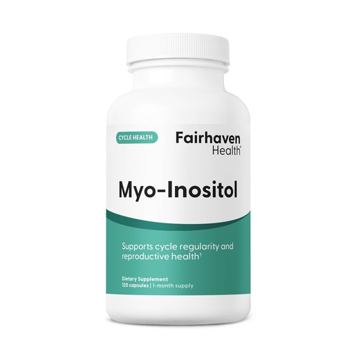 [BRSWIHYRAV6RUYLG] Fairhaven Health Myo-Inositol Supplement for Women and Men | Vitamin B8 2000mg | Vegan Inositol Powder Capsules | Gluten, Dairy and Soy Free | 120 Inositol Capsules
