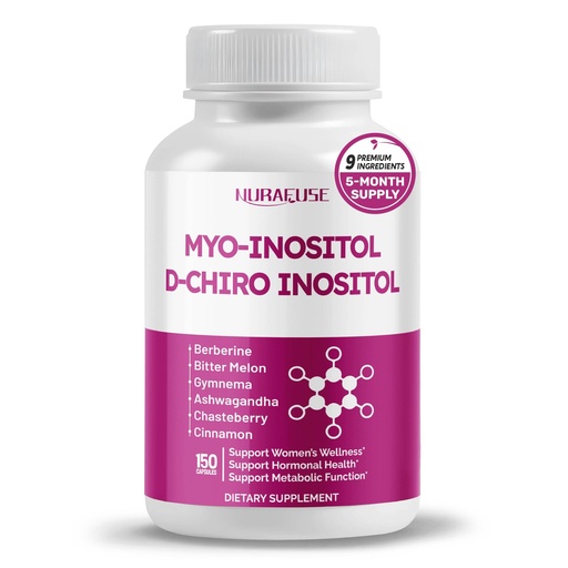 [BRSRABT2CUBGOYLP] High Potency Myo-Inositol & D-Chiro Inositol with Chasteberry, Cinnamon, Bitter Melon & Gymnema – Supports Optimal Hormone Balance, Healthy Metabolism*