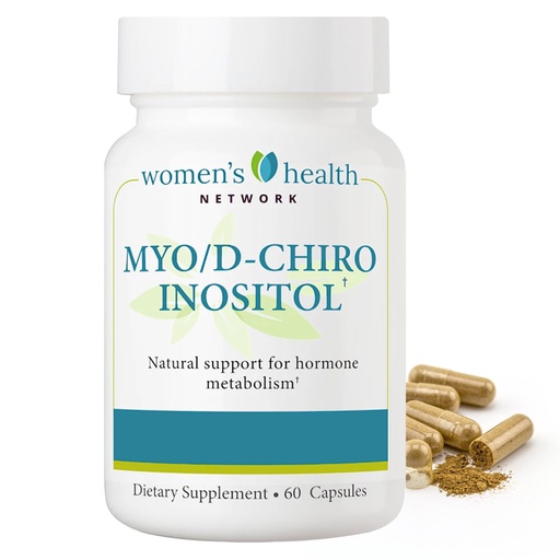 [BRSRGYANOIIBGC36] Women's Health Network Myo Inositol and D-Chiro Inositol 40:1 Ratio, Inositol Supplement for Women, Hormone Balance, 60 Capsules