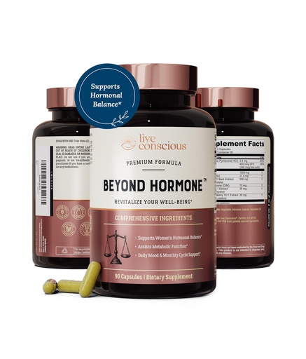 [BRSROGLQDF6R4FLV] Live Conscious Beyond Hormone Daily Menopause & PMS Supplement - Metabolism Support & Healthy Estrogen Balance for Women - Berberine, DIM, Chaste Tree Berry, Maca Root, Myo & D-Chiro-Inositol - 90 Ct.