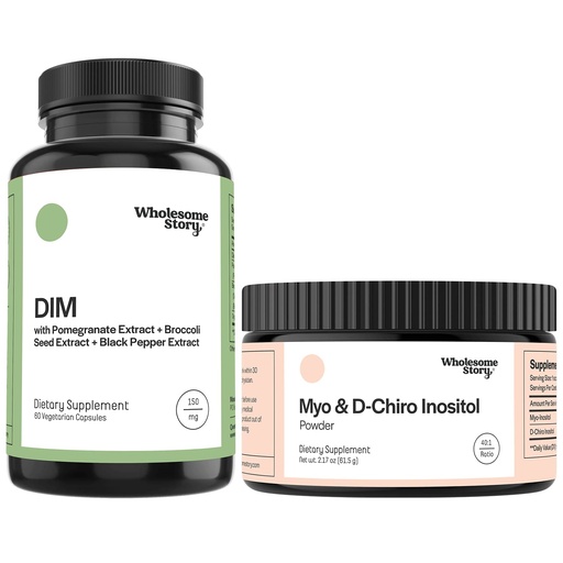 [BRSRMGQQOF5RODQ7] DIM + Myo & D Chiro Inositol | DIM Supplement with Pomegranate + Myo & D-Chiro Inositol Powder Bundle | Hormonal Balance & Healthy Ovarian Function Support | Cell and Tissue Health | 60 & 30 Days