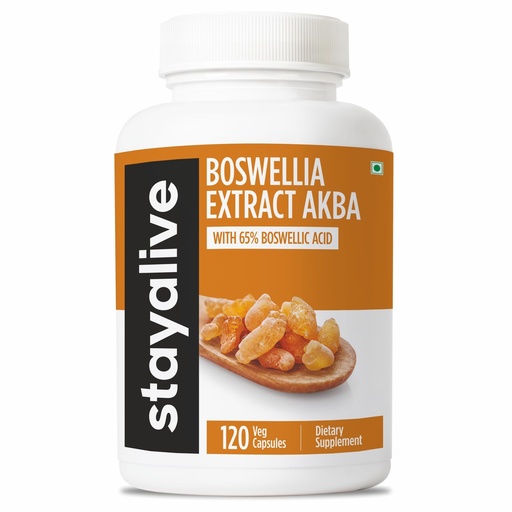 [BRSRAGD4BMBRS3L6] STAY ALIVE Boswellia Serrata Extract Capsules 1000mg with AKBA and 65% Boswellic Acid, 12:1 Resin Extract Powder, 120 Count for 2-Month Supply, Non-GMO and Gluten-Free Boswellia Supplement