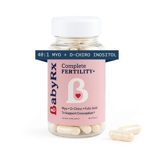 [BRSRMAY6DMDREFDV] BabyRx Complete Fertility+ for Women | Fertility Supplement with Myo-Inositol 2000mg, D-Chiro Inositol 50mg, Folate, Vitamin D3 & B12 | Ovulation & Hormone Balance Support | 90 Capsules