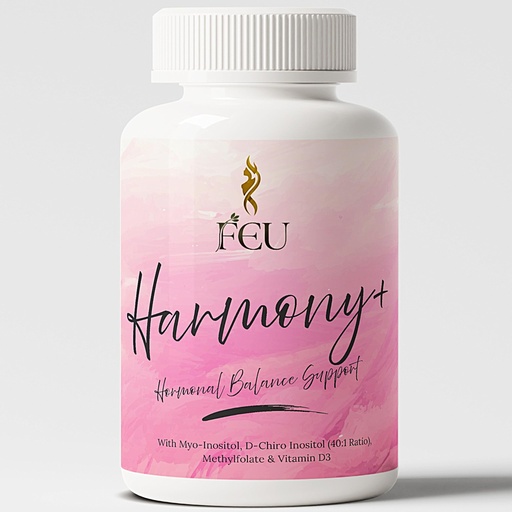 [BRSRGAQZPIMRY3D2] FEU Harmony+ Myo & D-Chiro Inositol Supplement for Women – 2000mg Myo-Inositol + 50mg D-Chiro Inositol (40:1 Ratio) with Methylfolate & Vitamin D3 – Hormonal & Cycle Support – 120 Vegan Capsules
